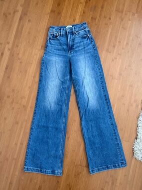 pistola Wide-Leg High-Rise Jeans in Medium Blue